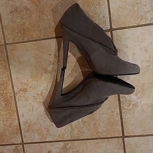 Gray suede heals